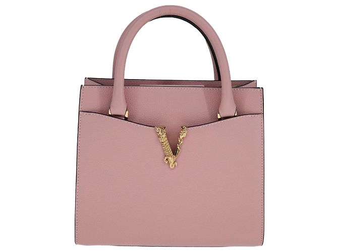 Borsa a mano VERSACE in pelle 2 in 1 rosa Auth 108430 - vista 2