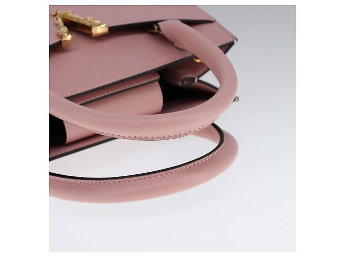 Borsa a mano VERSACE in pelle 2 in 1 rosa Auth 108430 - vista 7