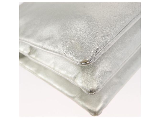 Céline Borsa a Spalla Trio Grande in Pelle Argento Oro Auth ka553 D'oro - vista 17