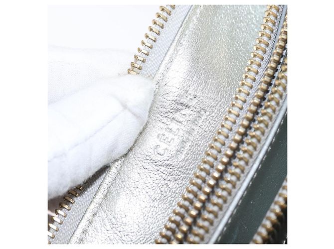 Céline Borsa a Spalla Trio Grande in Pelle Argento Oro Auth ka553 D'oro - vista 19