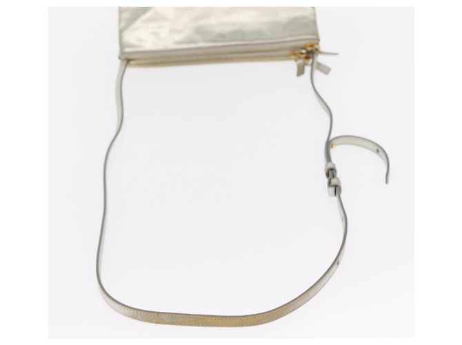 Céline Borsa a Spalla Trio Grande in Pelle Argento Oro Auth ka553 D'oro - vista 7