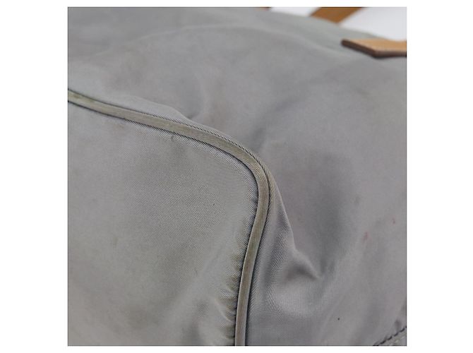 PRADA Borsa a mano in nylon grigio argento Auth bs31370 Marrone - vista 15