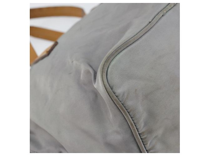 PRADA Borsa a mano in nylon grigio argento Auth bs31370 Marrone - vista 16