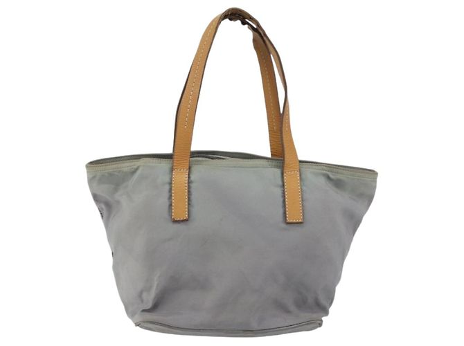 PRADA Borsa a mano in nylon grigio argento Auth bs31370 Marrone - vista 2