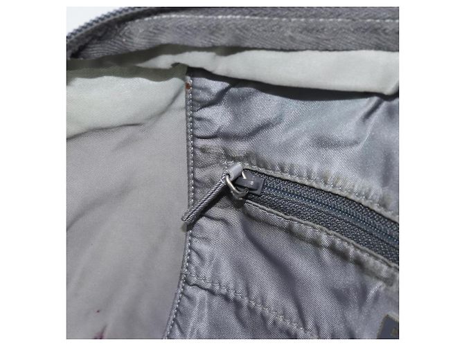 PRADA Borsa a mano in nylon grigio argento Auth bs31370 Marrone - vista 21