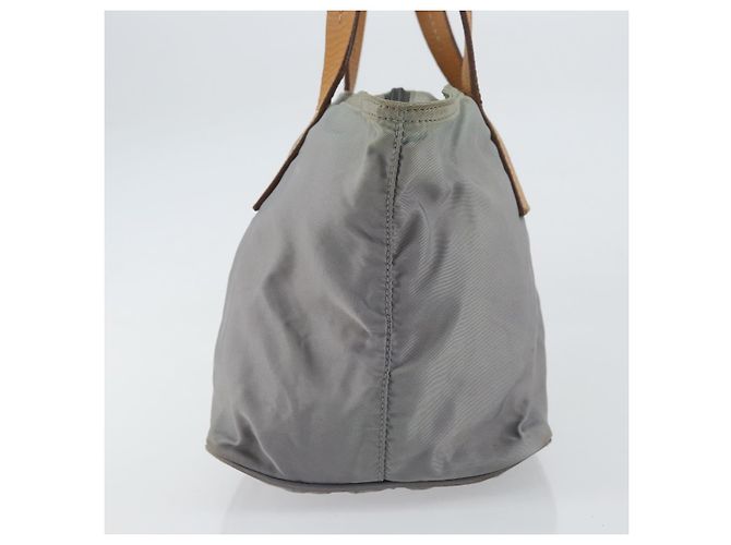 PRADA Borsa a mano in nylon grigio argento Auth bs31370 Marrone - vista 4