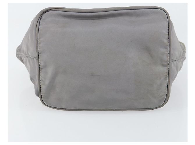 PRADA Borsa a mano in nylon grigio argento Auth bs31370 Marrone - vista 5
