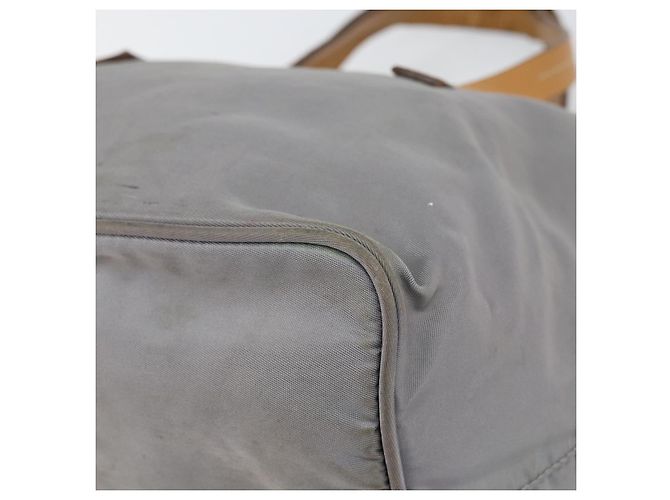 PRADA Borsa a mano in nylon grigio argento Auth bs31370 Marrone - vista 9
