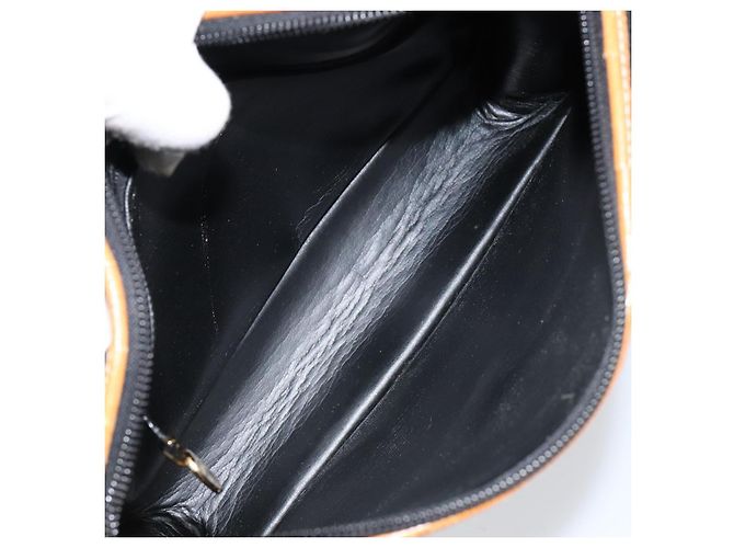 Borsa a Spalla Christian Dior in Pelle Nera e Oro Auth BA8210 Nero D'oro - vista 11