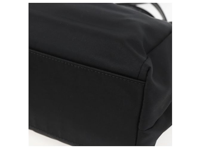 Borsa a mano Salvatore Ferragamo in nylon smaltato 2 in 1 nera Auth BA8225 - vista 18