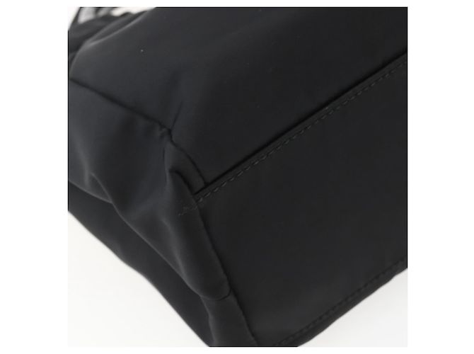 Borsa a mano Salvatore Ferragamo in nylon smaltato 2 in 1 nera Auth BA8225 - vista 19