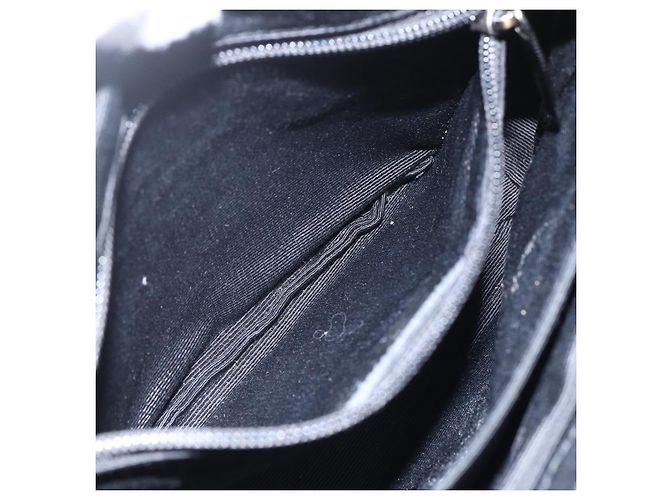 Borsa a mano Salvatore Ferragamo in nylon smaltato 2 in 1 nera Auth BA8225 - vista 24