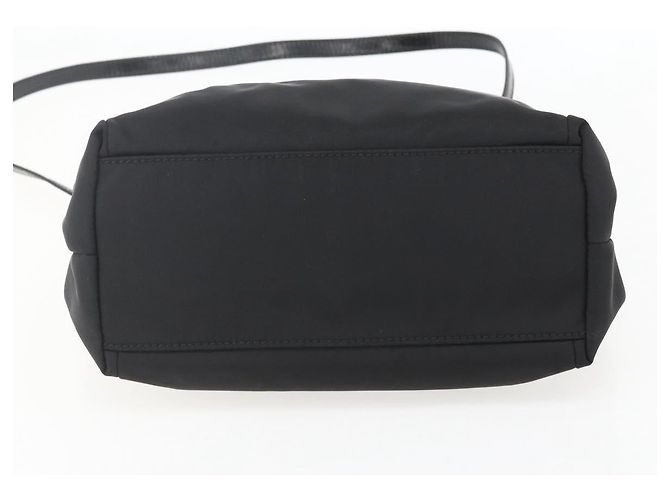 Borsa a mano Salvatore Ferragamo in nylon smaltato 2 in 1 nera Auth BA8225 - vista 5
