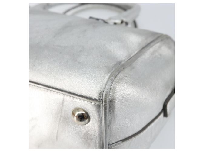 SAINT LAURENT Borsa a mano in pelle 2 vie Argento 297957 Auth bs31199 - vista 16