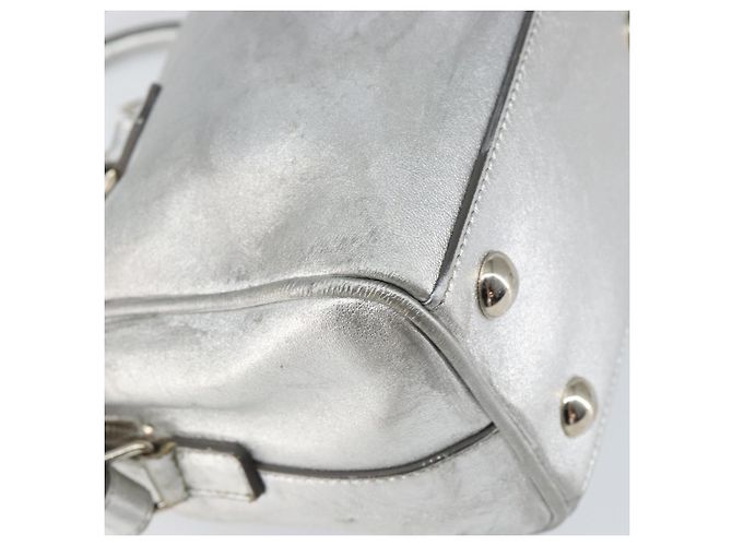 SAINT LAURENT Borsa a mano in pelle 2 vie Argento 297957 Auth bs31199 - vista 17