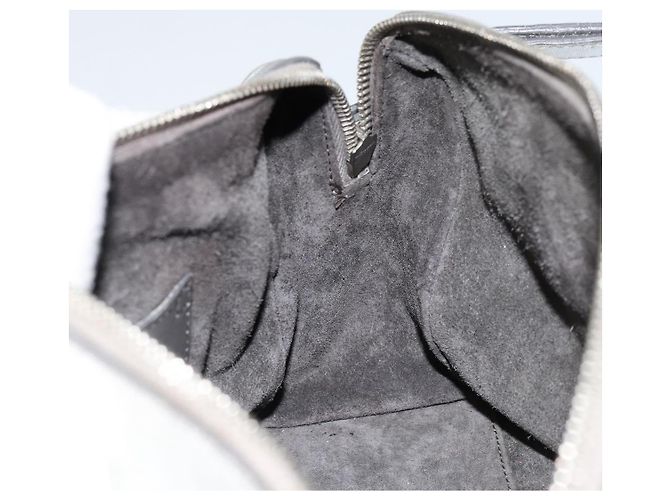 SAINT LAURENT Borsa a mano in pelle 2 vie Argento 297957 Auth bs31199 - vista 21
