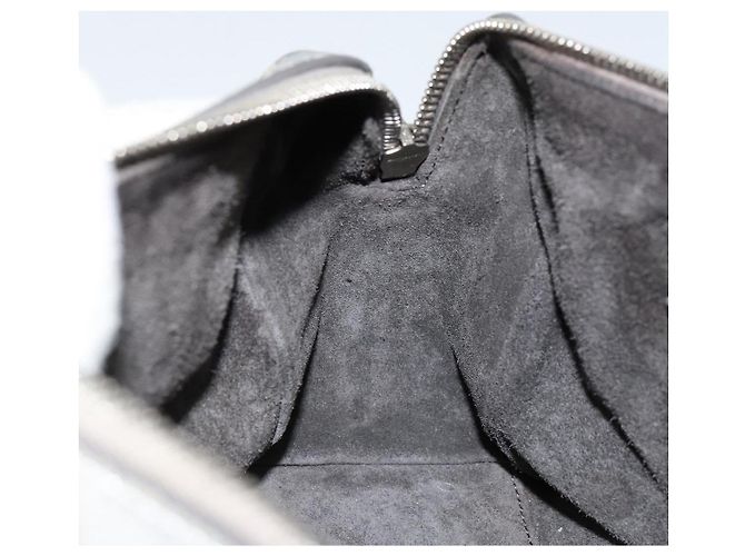 SAINT LAURENT Borsa a mano in pelle 2 vie Argento 297957 Auth bs31199 - vista 22