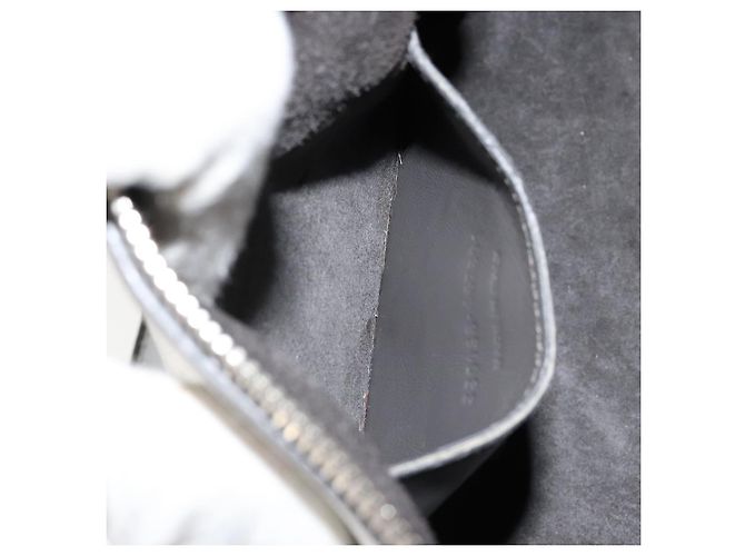 SAINT LAURENT Borsa a mano in pelle 2 vie Argento 297957 Auth bs31199 - vista 23