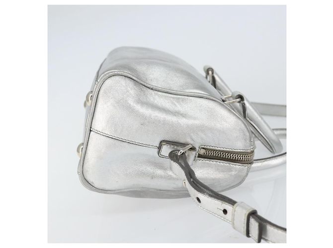 SAINT LAURENT Borsa a mano in pelle 2 vie Argento 297957 Auth bs31199 - vista 3