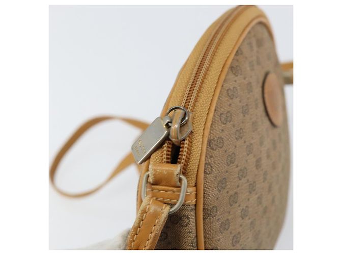 Gucci Borsa a Spalla Micro GG Supreme PVC Beige Oro 007 89 1113 Auth 151541 D'oro - vista 10