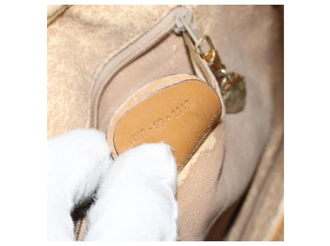 Gucci Borsa a Spalla Micro GG Supreme PVC Beige Oro 007 89 1113 Auth 151541 D'oro - vista 12