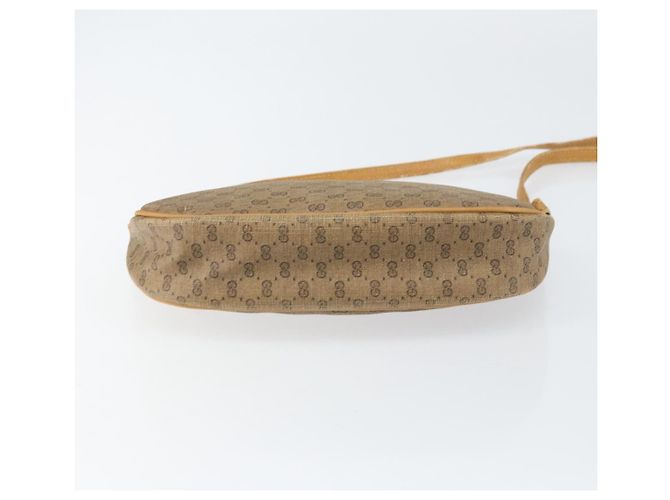 Gucci Borsa a Spalla Micro GG Supreme PVC Beige Oro 007 89 1113 Auth 151541 D'oro - vista 5