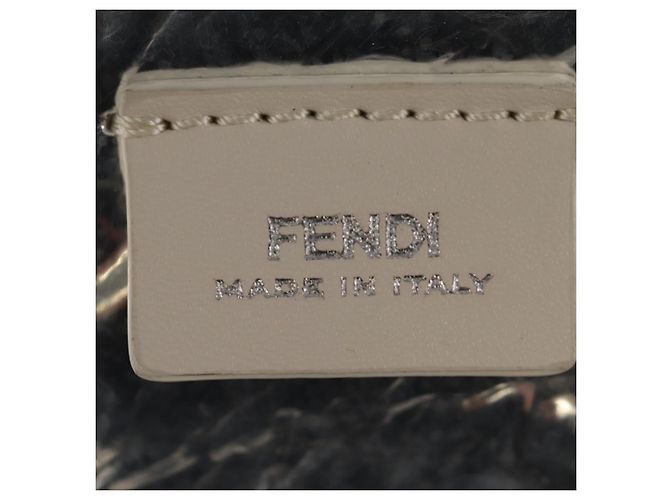 FENDI Zucca Canvas Flaschenhalter Tasche Strohhut 2-Wege Silber Braun Auth 142983SAV - Ansicht 24