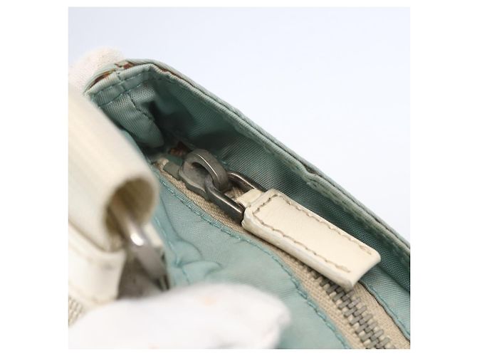 PRADA Schultertasche Nylon Hellblau Silber Authentisch 153313 - Ansicht 10