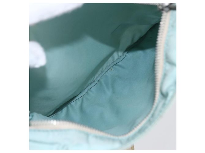PRADA Schultertasche Nylon Hellblau Silber Authentisch 153313 - Ansicht 11