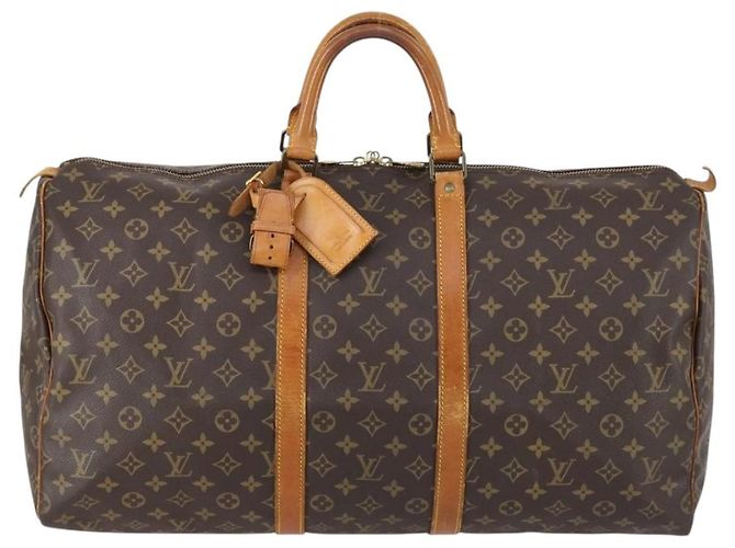 LOUIS VUITTON Borsa Boston Monogram Keepall 55 M41424 Auth LV ar13834 Monogramma - vista 13