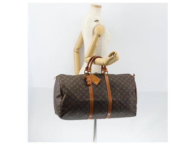 LOUIS VUITTON Borsa Boston Monogram Keepall 55 M41424 Auth LV ar13834 Monogramma - vista 23