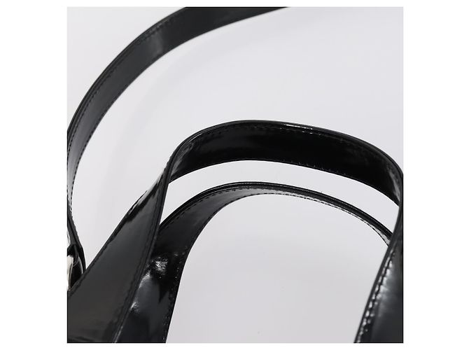 Borsa a Mano GUCCI Soho Smalto 2 vie Nero Argento 000 1013 0504 Auth th6522 - vista 15