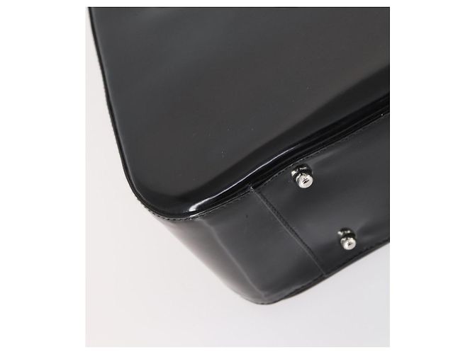 Borsa a Mano GUCCI Soho Smalto 2 vie Nero Argento 000 1013 0504 Auth th6522 - vista 16