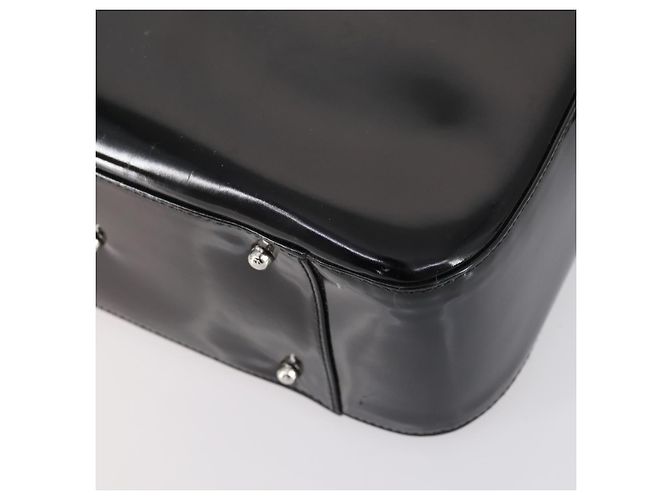 Borsa a Mano GUCCI Soho Smalto 2 vie Nero Argento 000 1013 0504 Auth th6522 - vista 17