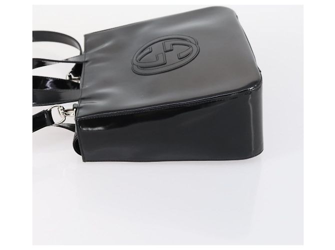 Borsa a Mano GUCCI Soho Smalto 2 vie Nero Argento 000 1013 0504 Auth th6522 - vista 4