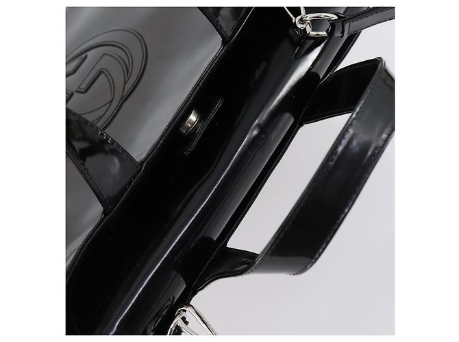 Borsa a Mano GUCCI Soho Smalto 2 vie Nero Argento 000 1013 0504 Auth th6522 - vista 6