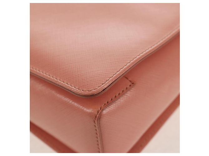 Borsa a mano in pelle Salvatore Ferragamo Vala 2 in 1 Rosa Oro Auth am9917V - vista 17