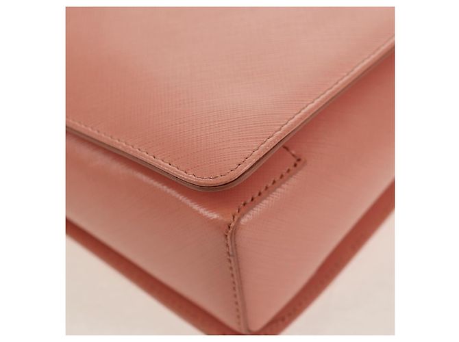 Borsa a mano in pelle Salvatore Ferragamo Vala 2 in 1 Rosa Oro Auth am9917V - vista 19