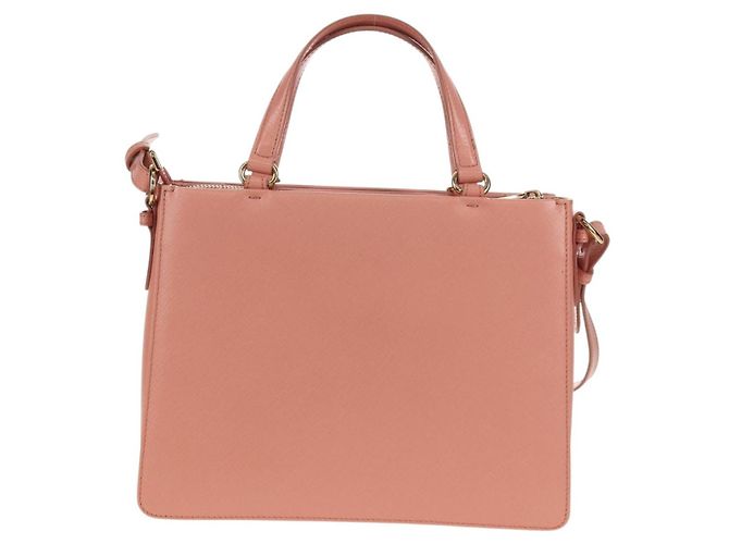Borsa a mano in pelle Salvatore Ferragamo Vala 2 in 1 Rosa Oro Auth am9917V - vista 2