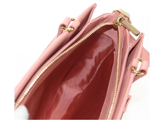 Borsa a mano in pelle Salvatore Ferragamo Vala 2 in 1 Rosa Oro Auth am9917V - vista 22