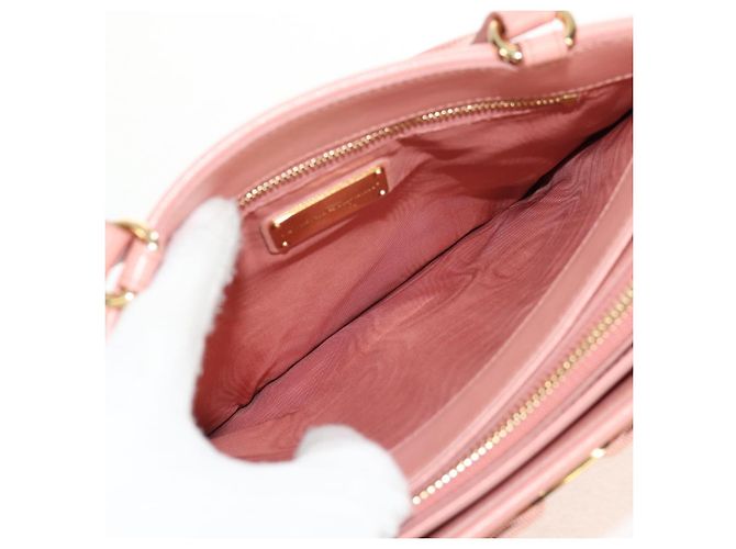 Borsa a mano in pelle Salvatore Ferragamo Vala 2 in 1 Rosa Oro Auth am9917V - vista 25