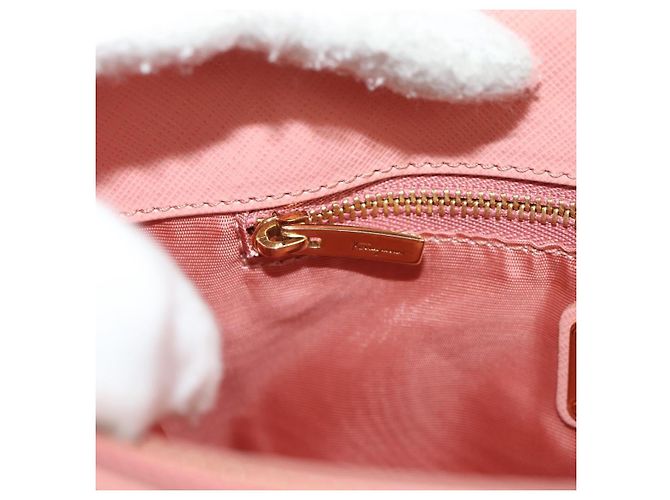 Borsa a mano in pelle Salvatore Ferragamo Vala 2 in 1 Rosa Oro Auth am9917V - vista 26