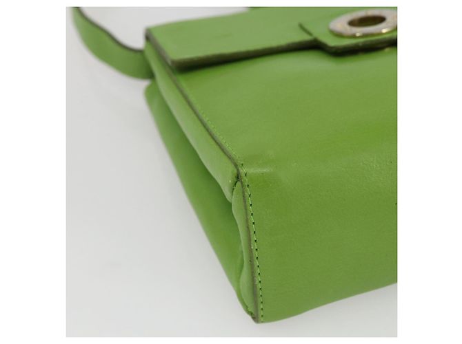 Céline Borsa a Spalla Circle in Pelle Oro Verde Chiaro Auth 156219V D'oro - vista 14