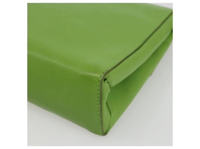 Céline Borsa a Spalla Circle in Pelle Oro Verde Chiaro Auth 156219V D'oro - vista 15