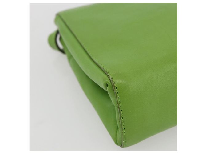 Céline Borsa a Spalla Circle in Pelle Oro Verde Chiaro Auth 156219V D'oro - vista 16