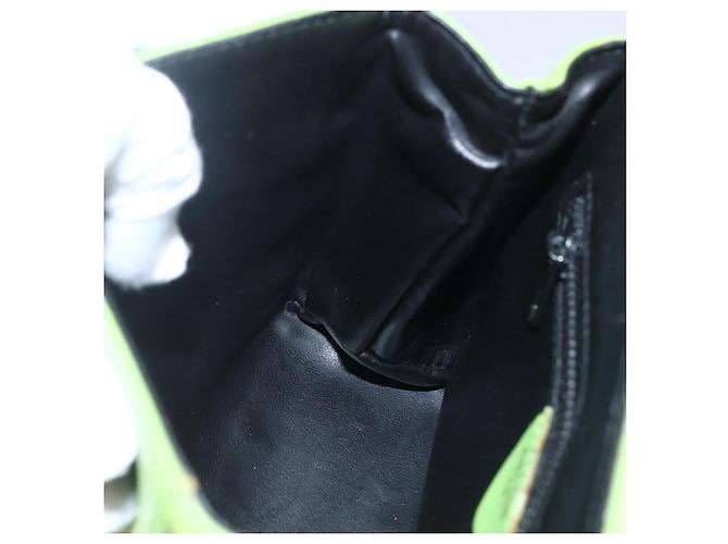 Céline Borsa a Spalla Circle in Pelle Oro Verde Chiaro Auth 156219V D'oro - vista 20