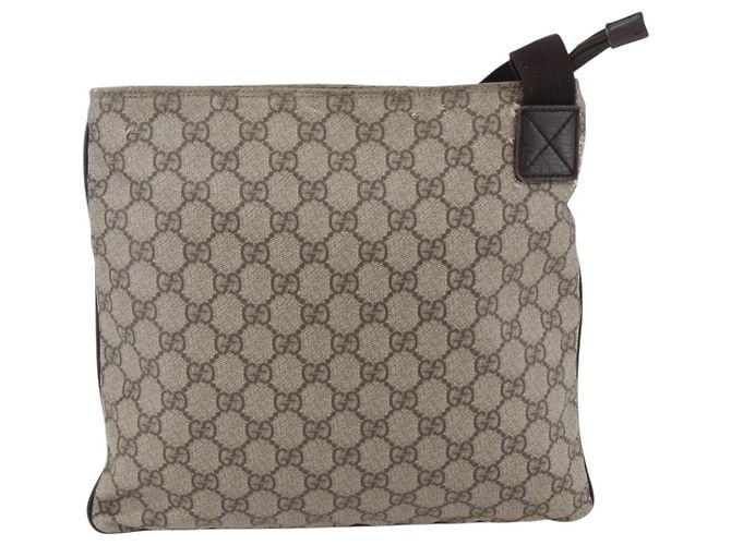Gucci Borsa a Spalla GG Supreme PVC Beige Argento Auth 151520 - vista 2