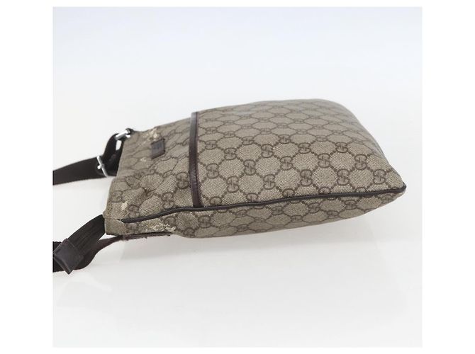 Gucci Borsa a Spalla GG Supreme PVC Beige Argento Auth 151520 - vista 3
