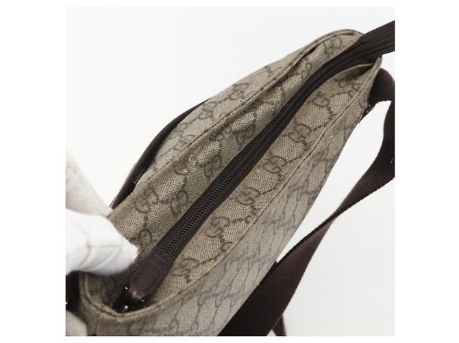 Gucci Borsa a Spalla GG Supreme PVC Beige Argento Auth 151520 - vista 6