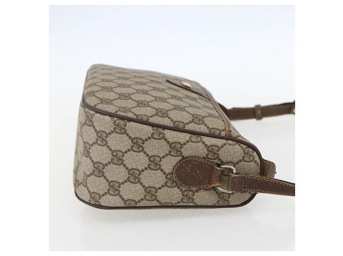 Gucci Sac à bandoulière GG Supreme en PVC beige et or 001 115 6106 Auth BA8192 Doré - vue 4